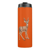 Herten op rood thermosbeker (Voorkant)