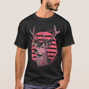 Herten op strepen t-shirt
