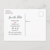 Herten Paar in Liefde Winter Save the Date Bruilof Aankondigingskaart (Achterkant)