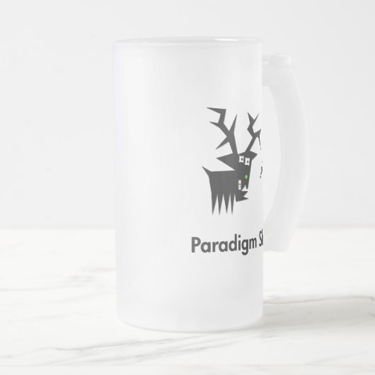 Herten paradigmaverschuiving matglas bierpul (Voorkant rechts)