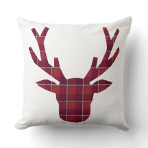 Herten Plaid Donkerrood Bourgondi