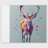 Herten pop kunst cadeaupapier (Vlak)