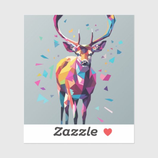 Herten pop kunst sticker (Vel)