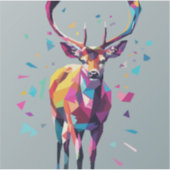 Herten pop kunst sticker (Voorkant)