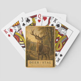 Herten Ree Bosland VINTAGE Pokerkaarten