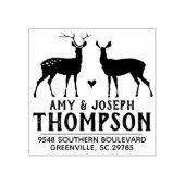 Herten retour adres stempel - bruiloft dieren (Afrduk)