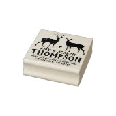 Herten retour adres stempel - bruiloft dieren (Stempel)