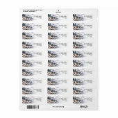 Herten Retouradreslabels Winter Bergbos Etiket (Full Sheet)