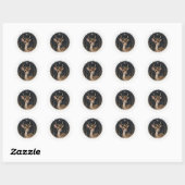 Herten ronde Stickers (Vel)