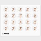 Herten ronde Stickers (Vel)