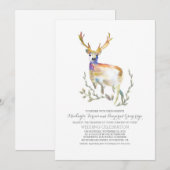 Herten rustieke bossen bruiloft uitnodigingen (Voorkant / Achterkant)