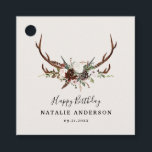 Herten rustieke botanische herfst schuur verjaarda bedankjes labels<br><div class="desc">Herten rustieke botanische herfst verjaardagsfeestje ontwerp</div>