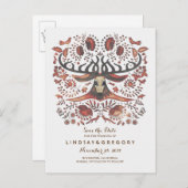 Herten Rustieke Woodland Dieren Save the Date Aankondigingskaart (Voorkant / Achterkant)