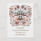 Herten Rustieke Woodland Dieren Save the Date Aankondigingskaart (Voorkant)