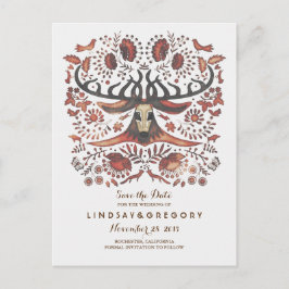 Herten Rustieke Woodland Dieren Save the Date Aankondigingskaart