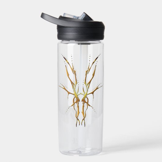 Herten Schedel Tribal Design voor herten Jagers go Waterfles (Rechts)