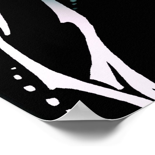 Herten Schedel Tribal Design voor herten Jagers wi Poster (Hoek)