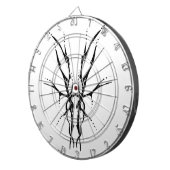 Herten Schedel Tribal Design voor herten Jagers zw Dartbord (Voorkant Rechts)