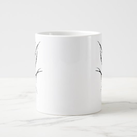 Herten Schedel Tribal Design voor herten Jagers zw Grote Koffiekop (Voorkant)