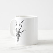 Herten Schedel Tribal Design voor herten Jagers zw Koffiemok (Voorkant links)