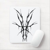 Herten Schedel Tribal Design voor herten Jagers zw Muismat (Met muis)