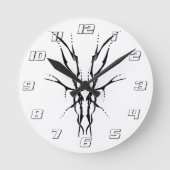 Herten Schedel Tribal Design voor herten Jagers zw Ronde Klok (Voorkant)