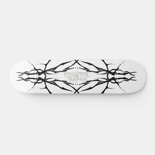 Herten Schedel Tribal Design voor herten Jagers zw Skateboard (Horizontaal)