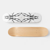 Herten Schedel Tribal Design voor herten Jagers zw Skateboard (Horizontaal)