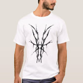 Herten Schedel Tribal Design voor herten Jagers zw T-shirt (Voorkant)