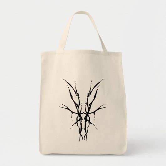Herten Schedel Tribal Design voor herten Jagers zw Tote Bag (Voorkant)
