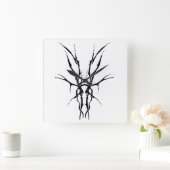 Herten Schedel Tribal Design voor herten Jagers zw Vierkante Klok (Huis)