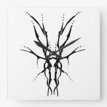 Herten Schedel Tribal Design voor herten Jagers zw