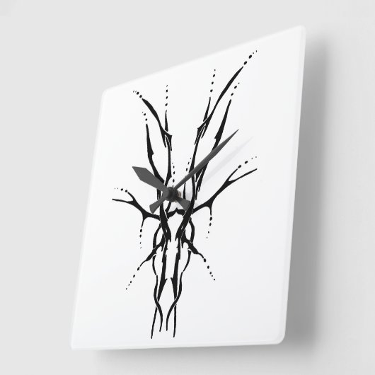 Herten Schedel Tribal Design voor herten Jagers zw Vierkante Klok (Hoek)