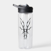 Herten Schedel Tribal Design voor herten Jagers zw Waterfles (Rechts)