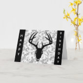 Herten schedel verjaardag Kaart (Gele Bloem)