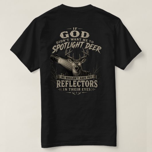 Herten schijnwerper T-shirt  (Design achterkant)