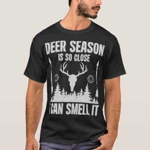 Herten seizoen anticipatie: de geur zegt het al t-shirt