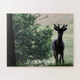 Herten Silhouet Bos Foto Gepersonaliseerde Puzzel