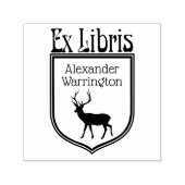 Herten Silhouet Crest Ex Libris Boeknaam Zelfinktende Stempel (Design)