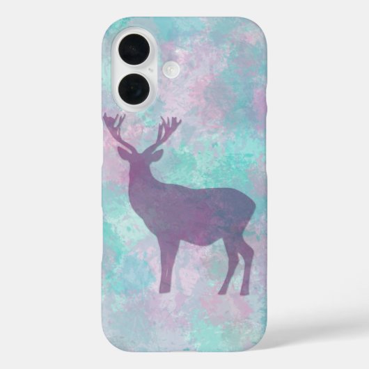 Herten silhouet Eenvoudig abstract Winter Cute Pas Case-Mate iPhone Case (Achterkant)
