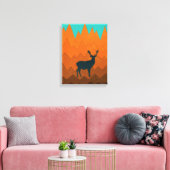 Herten silhouet Herfst Kleurrijk Abstract Canvas Afdruk (Insitu (Woonkamer))