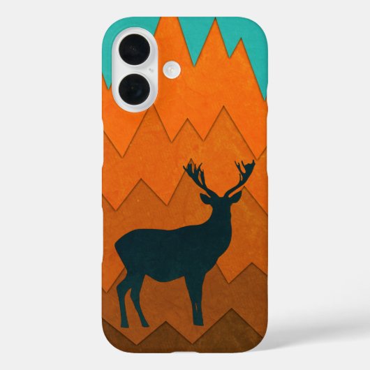 Herten Silhouet Herfst Kleurrijk Abstract Case-Mate iPhone Case (Achterkant)