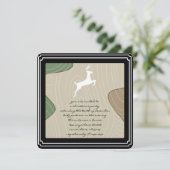 Herten Silhouet Kerstdiner uitnodigingen (Staand voorkant)