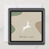 Herten Silhouet Kerstdiner uitnodigingen (Achterkant)