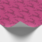 Herten Silhouet Prettig kerstfeest Kerstmis Fuchsi Cadeaupapier (Hoek)