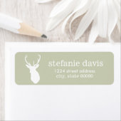 Herten silhouet retour adreslabels etiket (Insitu)