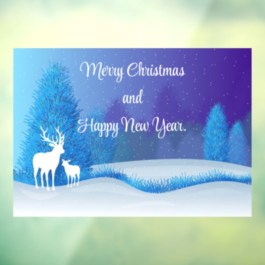 Herten Silhouet Venster Cling Raamsticker (Vel 3)