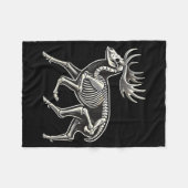 Herten Skelet Halloween Fleece Deken (Voorkant (Horizontaal))