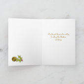 Herten Sneeuw Wereldbol Vrede op Aarde Kerst Kaart (Binnen)