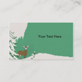 Herten sneeuw winter scène visitekaartje (Achterkant)